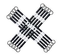 1,25 À 2 M Barrière Télescopique pour Cônes Barres De Cônes De Signalisation Réfléchissantes Rétractables(10Pcs)