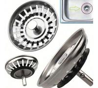 1/2pcs Bouchon de vidange d'évier de cuisine en acier inoxydable, filtre de bouchon de vidange, attrape-cheveux de salle de bain, crépine d'évier, collecteur de vidange, outil de cuisine, couvercle de