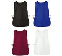1/2pcs Tablier unisexe avec 2 poches, tablier de nettoyage sans manches pour la maison, convient pour la cuisine, la salle de bain, la maison, les fournitures ménagères bleu foncé,noir,Blanc,rose,Bord