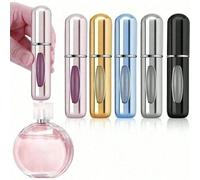 1/3/5/10/15 pièces Bouteille de parfum de voyage portable rechargeables, Vaporisateur de taille voyage 5ml, Contenant de parfum de poche pour déplacement, Flacons vaporisateurs pour voyager 5Pcs (Noir
