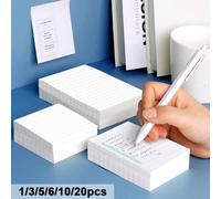 1/3/5/6/10/20 pièces, Notes adhésives à lignes et quadrillage, Notes de marquage portables pour étudiants, Blocs de notes adhésives pour l'écriture, Blocs de notes adhésives auto-collants convenant po