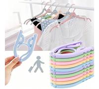1/3/5/8/10pcs Cintres de voyage pliables et portables, sans pinces, étendoir à linge pliable, conception antidérapante, convient pour les magasins de détail, accessoires essentiels pour croisière (cou