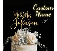 1/3/5 pièces Décoration de gâteau pour mariage, Décoration de gâteau personnalisée, Décoration de gâteau de mariage rustique, Décoration de gâteau personnalisée Mr & Mrs, Décoration de gâteau de maria