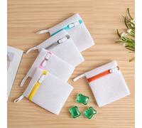 1/3/5 pièces Ensemble de mini sacs à linge pour machines à laver - Matériau en maille de polyester avec fermeture éclair sécurisée, design transparent. Convient pour les capsules de détergent, les per