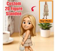 1/3/5 pièces Figurine acrylique personnalisée de portrait de filtre de dessin animé, souvenir photo de couple et décoration pour la maison pour la Saint-Valentin, décoration de fête du Nouvel An et ca
