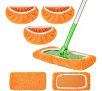 1/3/5 pièces Tampons de serpillère en microfibre réutilisables compatibles avec Balayeuse, couvre-balais plats à double usage sec et humide, tampons lavables pour le nettoyage des surfaces/sols en boi