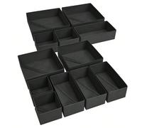 1/3/6/9/12 paquets Boîte de rangement en tissu pliable de style simple, organisateur de tiroir d'armoire, paniers pour sous-vêtements, soutiens-gorge, chambre à coucher, organisateur, rangement à la m