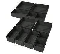 1/3/6/9/12 paquets Boîte de rangement pliable en tissu, organisateur de commode et d'armoire, paniers en tissu, bacs, contenants, séparateur pour vêtements, sous-vêtements, soutiens-gorge, chaussettes