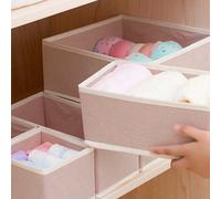 1/3/6/9/12 paquets Boîte de rangement pliable en tissu, organisateur de commode, paniers en tissu, bacs, contenants, séparateurs pour vêtements, sous-vêtements, soutiens-gorge, chaussettes, lingerie L