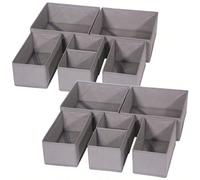 1/3/6/9/12 paquets Boîtes de rangement en tissu pliables de style simple pour commode, organisateur de tiroir, paniers de rangement pour sous-vêtements, soutiens-gorge, chambre à coucher, organisateur
