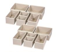 1/3/6 paquets Boîte de rangement pliable en tissu, organisateur de commode, paniers en tissu, contenants, diviseur pour vêtements de bébé, sous-vêtements, soutien-gorge, chaussettes, lingerie, décorat