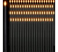 1/3/6 pièces Bougies LED sans flamme, Bougies coniques d'Halloween, Effet de mèche vacillante 3D, Porte-bougies à flamme, Convient pour le Nouvel An, l'anniversaire, la décoration de fête de mariage,