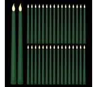 1/3/6 pièces Bougies LED sans flamme, lumières de bougies coniques, bougeoirs à flamme réaliste, bougies thé pointues à piles, convient pour anniversaire, mariage, fête de Noël, décoration de table et