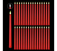 1/3/6 pièces Bougies LED sans flamme, lumières de bougies en forme de cône pour la Saint-Valentin, mèche vacillante 3D, convient pour l'anniversaire, le mariage, la décoration de la Saint-Valentin, le