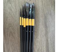 1/3/6 pièces Jeu de pinceaux professionnels de haute qualité, incluant des pinceaux ronds, plats, angulaires et des pinceaux-langue de chat. Idéal pour l'aquarelle, la peinture à l'huile, la peinture 