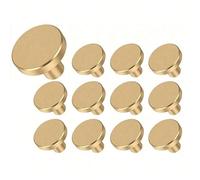 1/3/6 pièces Poignée dorée, bouton de tiroir en alliage d'aluminium, poignée de tiroir ronde minimaliste noire pour la maison 6 pièces argent,6 pièces noires,6 pièces d'or,2 pièces d'or,2 pièces noire