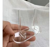1/3/6 pièces Support d'affichage, Rack de stockage de badge unique Millet, Support de panneau de périmètre transparent en acrylique pour pièce commémorative, Support de bureau en plastique transparent