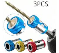 1/3/6 pièces Support de embout de tournevis magnétique universel en alliage anti-dérapant avec anneaux magnétiques bleus, jaunes et rouges, accessoires d'outils 1Pc bleu,1Pc rouge,1Pc jaune,3Pcs (bleu