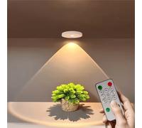 1/3/6 pièces Veilleuse ronde LED, Lampe boule de glace, Éclairage de placard, Spots LED avec télécommande et bouton, Éclairage de placard rechargeable USB, Convient pour armoire, placard, cuisine, déc