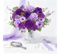 1/3 pièces Boule de fleurs artificielles Chrysanthème, Bouquet de roses, Convient pour la décoration de la chambre, de la cuisine, Couronne DIY, Décoration d'automne, Décoration intérieure/extérieure,