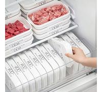 1/3 pièces Ensemble de boîtes de rangement de viande réutilisables pour réfrigérateur, boîtes de rangement d'aliments frais, organisation du réfrigérateur, double usage réfrigération et congélation, p
