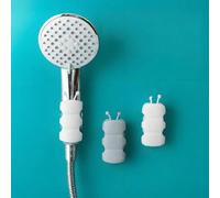 1/3 pièces Étagère de rangement de salle de bain universelle au design chenille avec ventouses, base fixe amovible, installation sans perçage, support de pomme de douche réglable, convient pour les ac