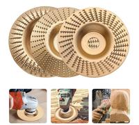 1/3 pièces façonnage sculpture ponçage bois meule acier au carbone outil abrasif bois polissage roue Arc/plat/biseau rotatif 3Pcs-Set