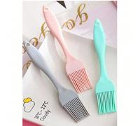 1/3 pièces Pinceau à huile de barbecue en silicone, pinceau à sauce pour crêpes de cuisine, fournitures de cuisson, fournitures de cuisine 1pc-Vert,1pc-Rose,1pc-Gris,3 pièces (rose + vert + gris)Silic
