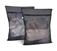 1/3 pièces Sacs à linge en maille à fermeture éclair noire, ensemble de sacs de lavage durables, convient pour les vêtements délicats, grand sac de protection en filet, parfait pour le lavage de la li