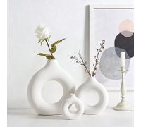 1/3 pièces Vase Donut, Vase décoratif de style bohème, Convient pour la décoration de scène, la décoration de la chambre, la décoration de mariage, la décoration de la maison, centre de table, table d