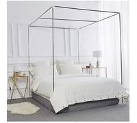 1,35 × 2 M Support de Moustiquaire À Quatre Coins pour Lit À Baldaquin en Acier Inoxydable Cadre de Moustiquaire pour Lits Jume