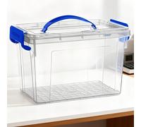 1-3pcs Boîte de rangement à haute transparence avec couvercle, 5,7L, bac de rangement rectangulaire petit et transparent, matériau plastique épaissi, anti-poussière et anti-moisissure; convient pour l