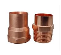 1/4 "3/8" 1/2 "3/4" 1 "-4" mâle femelle prise soudure fin alimentation cuivre tuyau raccord coupleur connecteur mamelon climatiseur(Male,BSP_4")
