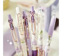 1/4/5/8 pièces Stylos gel à fleurs, pointe fine de 0,5 mm, série premium, convient pour la journalisation, la prise de notes, fournitures de bureau et d'école mignonnes, unisexe, cadeau de rentrée sco