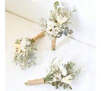 1/4/6/20 pièces Bouquet de fleurs d'eucalyptus artificielles miniatures, corsage artificiel réaliste et respirant, fleurs de décoration de mariage, plantes de décoration de fête de mariage bohème vint