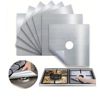 1/4/6/8/10 pièces Tapis de brûleur de cuisinière à gaz, Tapis de cuisinière à gaz anti-taches anti-huile, Tapis de nettoyage lavables, Résistant à la chaleur, Anti-huile, Anti-poussière Tapis de prote