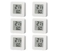 1/4/6/8 pcs LCD Thermomètre Humidness Meter, B | Faible consommation d'énergie et dos adhésif pour plusieurs surfaces d'installation pour la maison et les armoires de cuisine