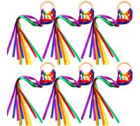 1/4/6 pièces Ensemble de rubans, comprend des rubans de danse, des cerfs-volants portables, des baguettes Waldorf jetables et des baguettes à anneau en bois, des rubans, des écharpes d'anniversaire, c