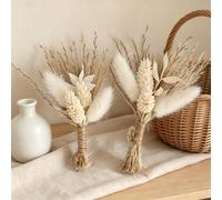 1/4/8/12pcs Mini bouquets de pampa artificielle, pour la décoration florale de la maison, la décoration de table d'Halloween, le bouquet aromatique, la décoration de vase, la boutonnière du marié et d