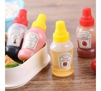 1/4/8 pièces Mini bouteilles d'assaisonnement Bouteilles de sauce Bouteilles de vinaigrette Bouteilles distributeur de ketchup Bouteilles de condiments en plastique à presser 8 pièces,4 pièces,1 pièce