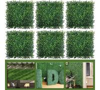 1/4/8 pièces Tapis d'herbe artificielle avec bordures de buis, haie végétale façonnée, protection UV, écran de confidentialité, convient pour les événements, l'extérieur, l'intérieur, le jardin, la cl