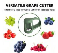 1/4 Coupe-raisin et séparateur, coupe-fruits en acier inoxydable pour petits fruits comme raisins, tomates, cerises. Outil de cuisine idéal pour trancher rapidement les fruits, faire des salades, gâte