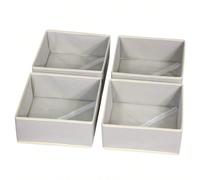 1/4 paquets Boîte de rangement pliable en tissu, organisateur de commode, paniers en tissu, contenants, séparateur pour vêtements, sous-vêtements, soutiens-gorge, chaussettes 1 paquet,paquet de 4Non-t