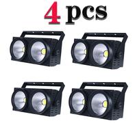 1/4 pièces 200W 2 yeux COB LED DMX projecteur lumières de noël blanc chaud froid DJ publicité éclairage de scène Disco fête de mariage 4PCS