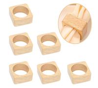 1/4 pièces Anneaux de serviette en bois polyvalents pour la décoration de cuisine et de dîner, boucles de serviette en bois tendance, porte-serviettes de table ronds rétro pour la maison beige-C96-1pc