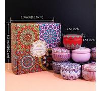 1/4 pièces Bougies parfumées à motif vintage sans fumée longue durée avec boîte cadeau colorée, parfum fort, décoration ornementale pour maison, chambre d'hôtel, cadeau unisexe pour anniversaire, mari