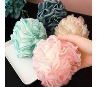 1/4 pièces Éponge de bain, Pouf de douche, Accessoires de bain à récurer durables, Petit loofah de bain 4 pièces de couleurs aléatoires,Vert clair,Bleu foncé,Rose clair,Marron clairPolyéthylène