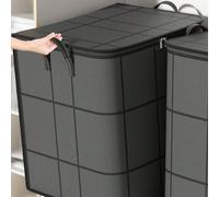 1/4 pièces Sacs de rangement noirs épais à grande capacité, pochette pour téléphone, sacs organisateurs de garde-robe, sacs de rangement pour literie et vêtements, sacs de rangement pliables et portab