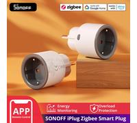 1-4 pièces SONOFF S60ZB EU iPlug Zigbee prise intelligente surveillance de l'énergie prise sans fil minuterie commutateur intelligent fonctionne avec Google Home Alexa S60ZBTPF (4 pack)