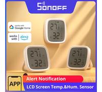 1-4PCS SONOFF SNZB-02D Thermomètre numérique LCD Zigbee, capteur intelligent de température et d'humidité, surveillance par application, fonctionne avec Alexa Google